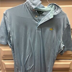 Masters Collection Striped Blue Men's Polo Shirt